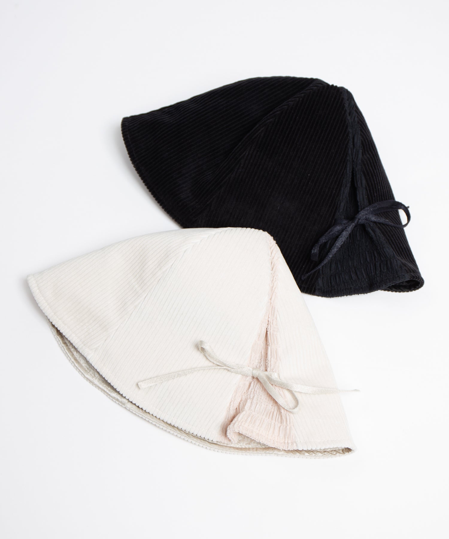 【Racal】Corduroy Ribbon Tulip Hat