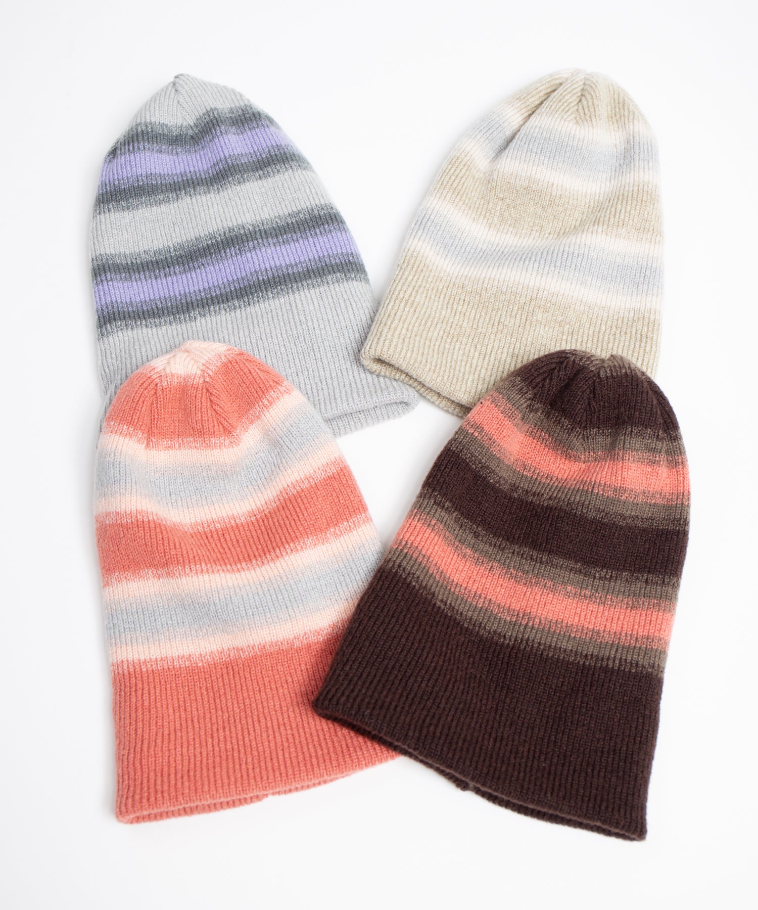 【Racal】Reversible Ombre Border Knit Cap