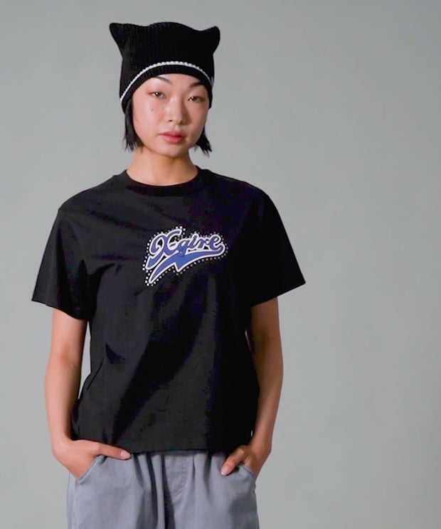 【美品】BORDERSatBALCONYPUFFSLEEVE TEE黒×白36 Lot.896 CK Border Tee -Black- – ATTRACTIONS