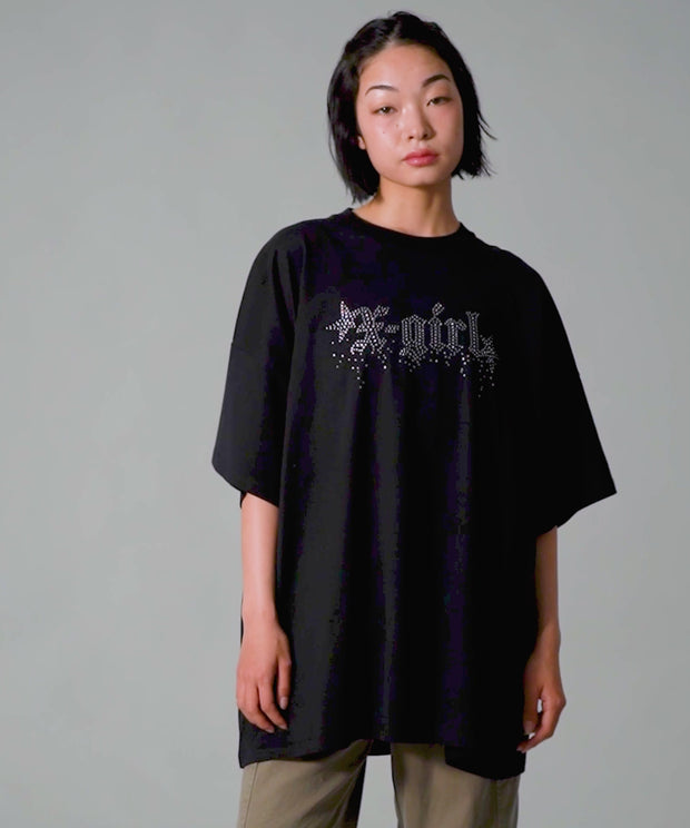 Age Factory glitter Tシャツ 黒/XXLサイズ RHINESTONE STARDUST LOGO S/S TEE DRESS – calif（カリフ）公式